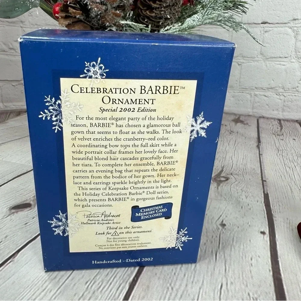 Vintage celebration Barbie hallmark Keepsake Ornament 2002 collector's series
